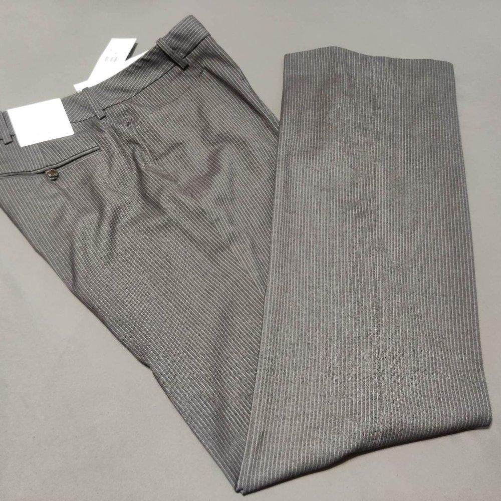 Calvin Klein, Modern Fit,Tapered leg, Grey Striped Pants, Women’s Size :6